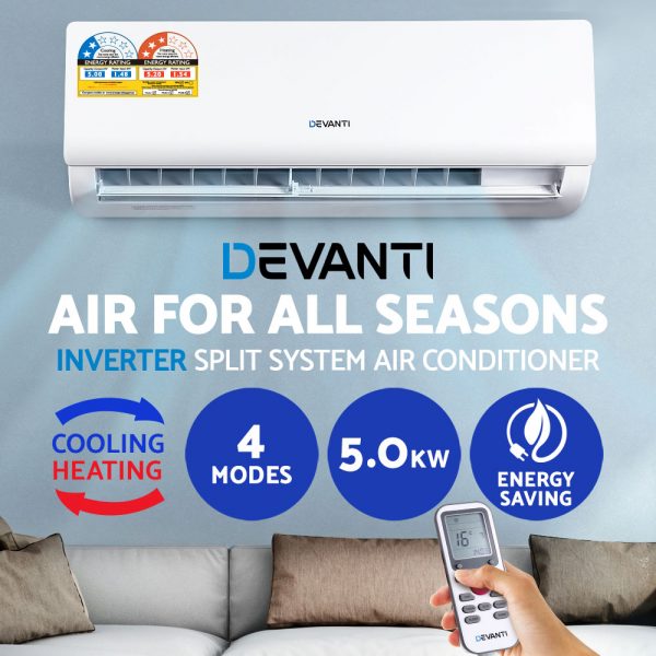 Devanti 4-in-1 5.0kW Split System Inverter Air Conditioner