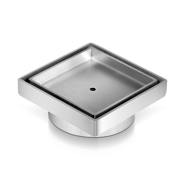 115x115mm Stainless Steel Shower Grate Tile Insert Drain Square Bathroom