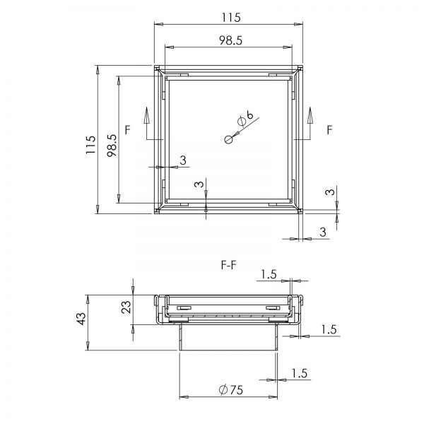 115x115mm Stainless Steel Shower Grate Tile Insert Drain Square Bathroom Home