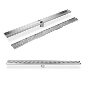 800mm Stainless Steel Shower Grate Tile Drain Square Bathroom Home (1)