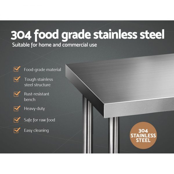 Cefito 1829 x 610mm Commercial Stainless Steel Kitchen Bench