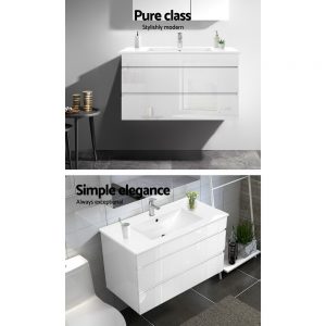 Cefito 900mm Bathroom Vanity Cabinet Basin Unit Wash Sink Storage Wall Mounted White