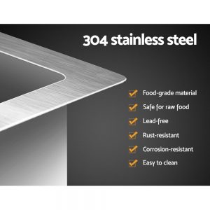 Cefito Stainless Steel Kitchen Sink 540X440MM Nano Under Topmount Sinks Laundry Silver