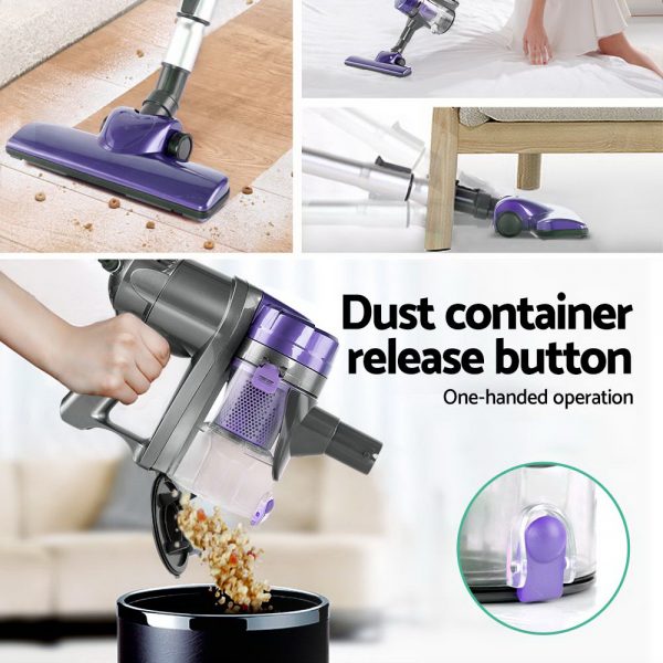 Devanti Corded Handheld Bagless Vacuum Cleaner - Purple and Silver