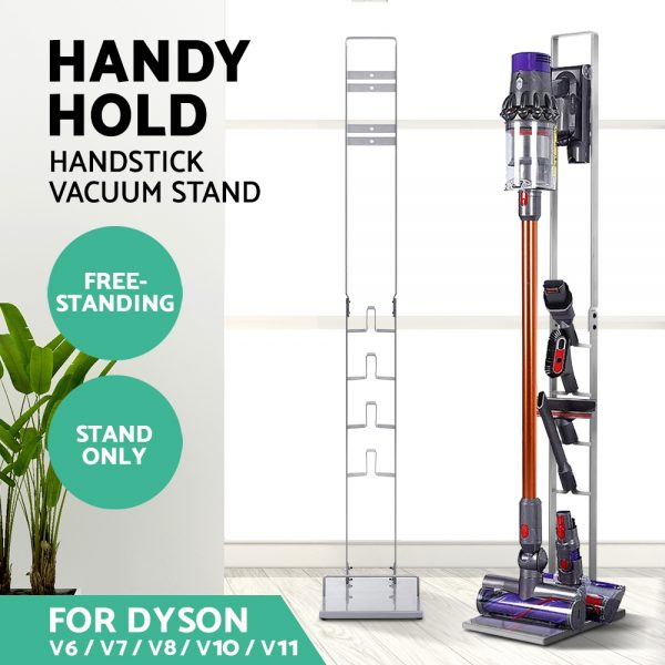 Freestanding Dyson Vacuum Stand Rack Holder Cordless Handheld Cleaner V6 7 8 V10 V11 Silver
