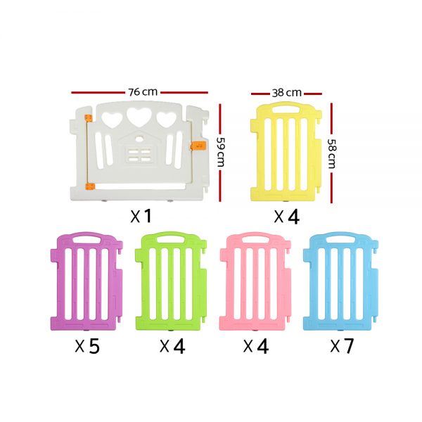 Cuddly Baby 25-Panel Plastic Baby Playpen Interactive Kids Safety Gate - Image 2