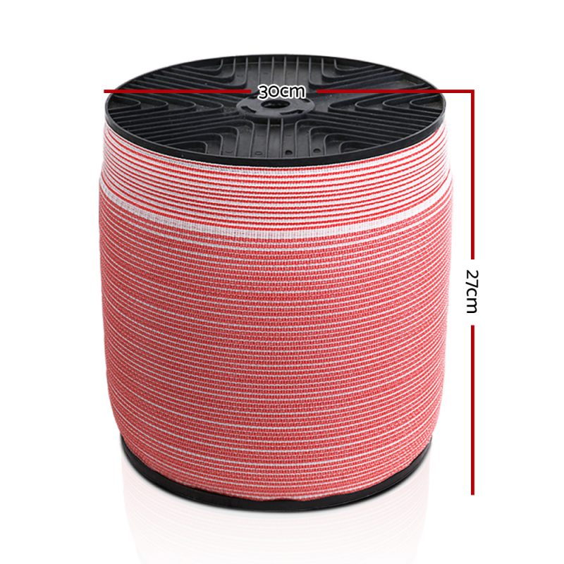 Giantz 1200M Electric Fence Wire Tape Poly Stainless Steel Temporary