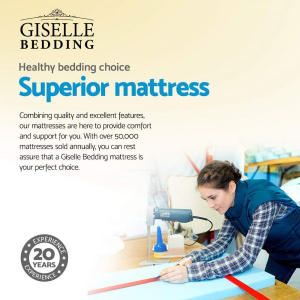 Giselle Bedding King Single Size Pillow Top Spring Foam Mattress - Image 5