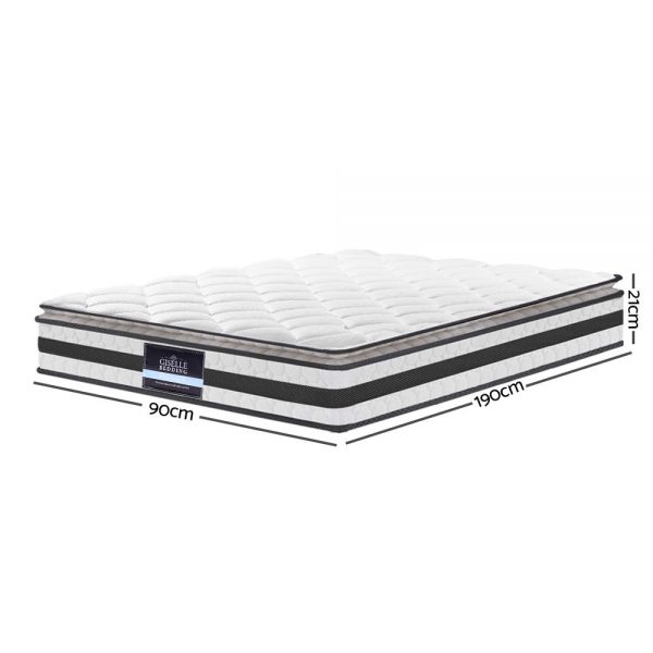 Giselle Bedding Single Size Pillow Top Foam Mattress - Image 2