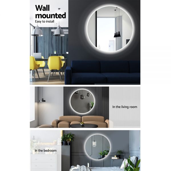 Embellir 60CM LED Wall Mirror Bathroom Light Decorative Round Large Mirrors - Image 6