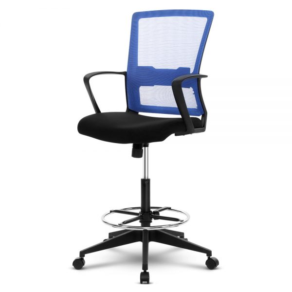 Artiss Office Chair Veer Drafting Stool Mesh Chairs Black Standing Chair Stool