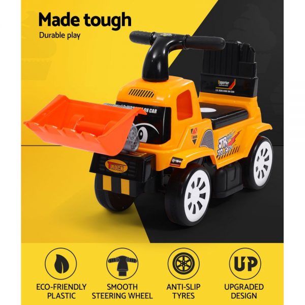 Keezi Kids Ride On Car Toys Truck Bulldozer Digger Toddler Toy Foot to Floor - Image 3