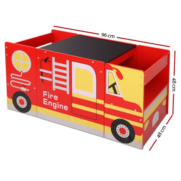 Keezi Kids Fire Truck Table & Chair Set - Image 2