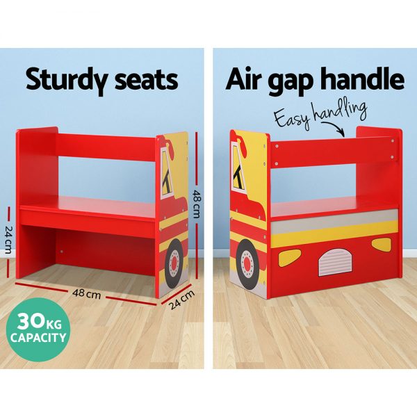 Keezi Kids Fire Truck Table & Chair Set - Image 6