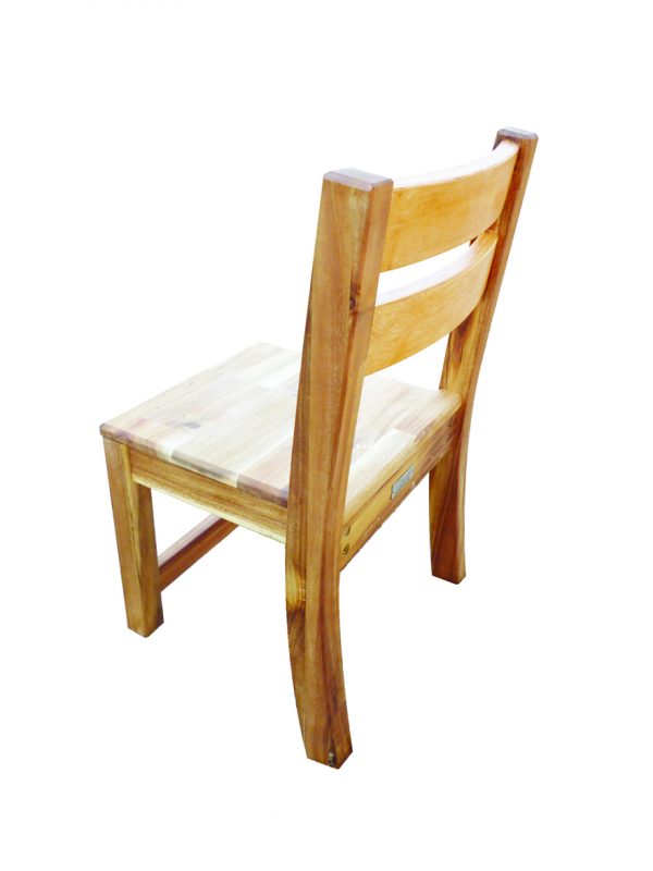 2 x Acacia Stacking Chair - Image 3