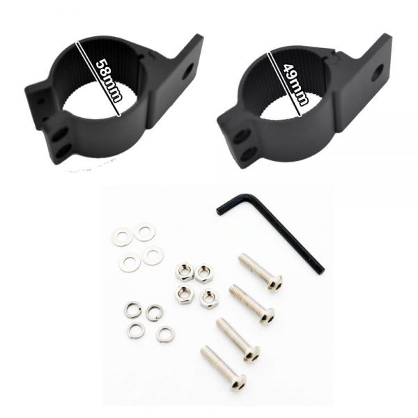 PAIR 2" Bullbar Mounting Bracket Clamp LED Light Bar HID ARB MOUNT UHF 49 54mm - Image 2