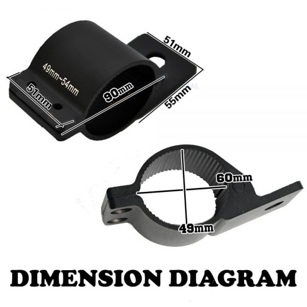 PAIR 2" Bullbar Mounting Bracket Clamp LED Light Bar HID ARB MOUNT UHF 49 54mm - Image 3