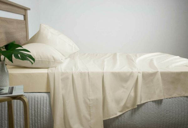 King Size 2500TC Cotton Rich Sheet Set (Linen Color)