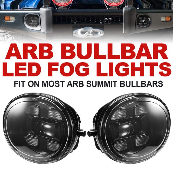 Pair Led Fog & Drl Lights Kit Upgrade For Arb Summit Bull Bar - Image 2