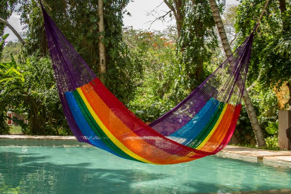 King Nylon Plus Hammock in Rainbow - Image 5