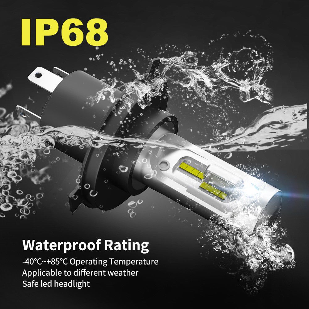 Pair LED Headlight Kit Driving Lamp H4 HB2 9003 High Low Beam 12000LM pair - Image 5