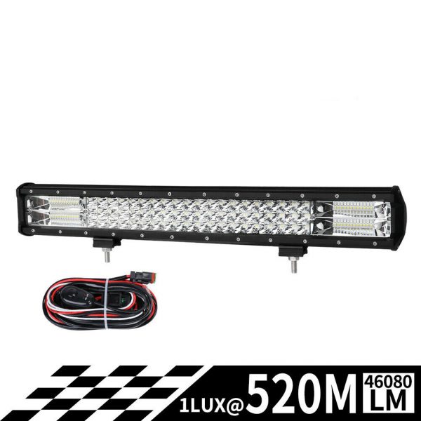 23inch LED Light Bar Triple Row Spot Flood Combo Work Driving Offroad 4x4 - Image 2