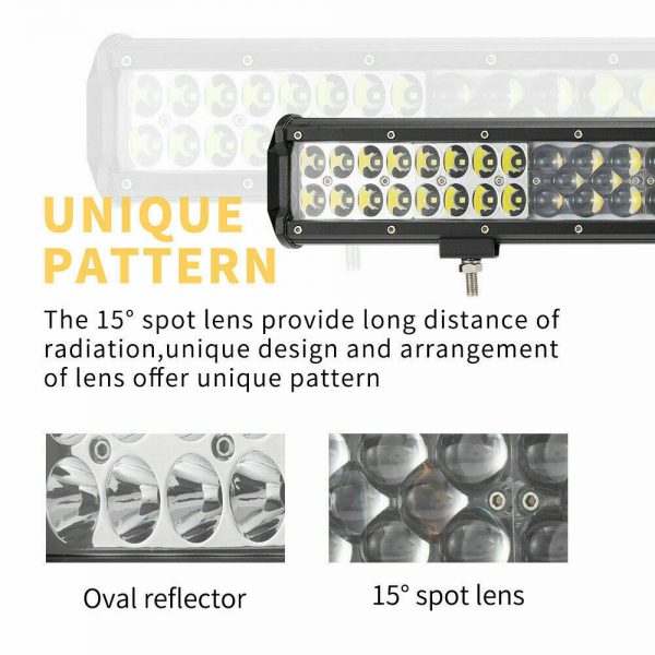 26inch Cree LED Work Driving Light Bar Spot Flood Combo Offroad Truck 4X4WD - Image 6