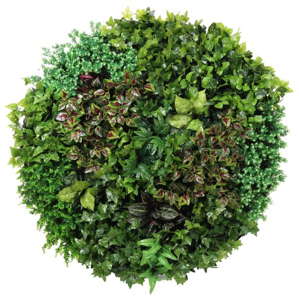 Artificial Green Wall Disc Art 150cm Dense Green Sensation (Fresh White) - Image 2