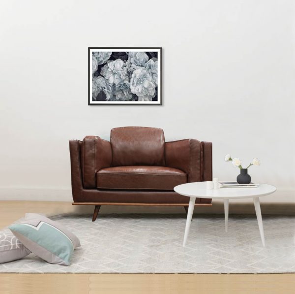 1 Seater Stylish Leatherette Brown York Sofa