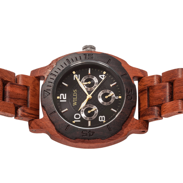 Men Multi-Function Kosso Wooden Watch - Image 3