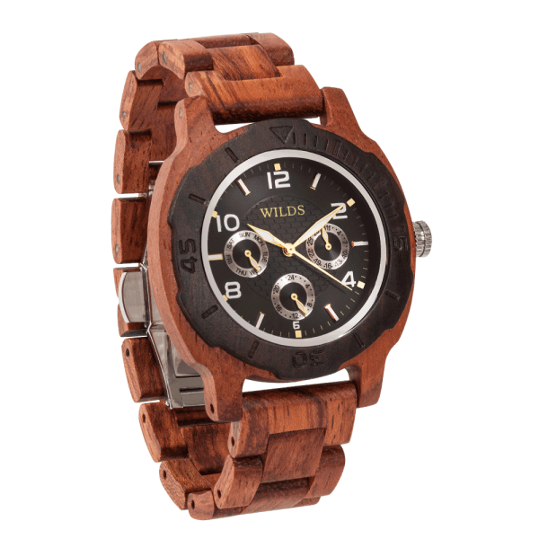 Men Multi-Function Kosso Wooden Watch