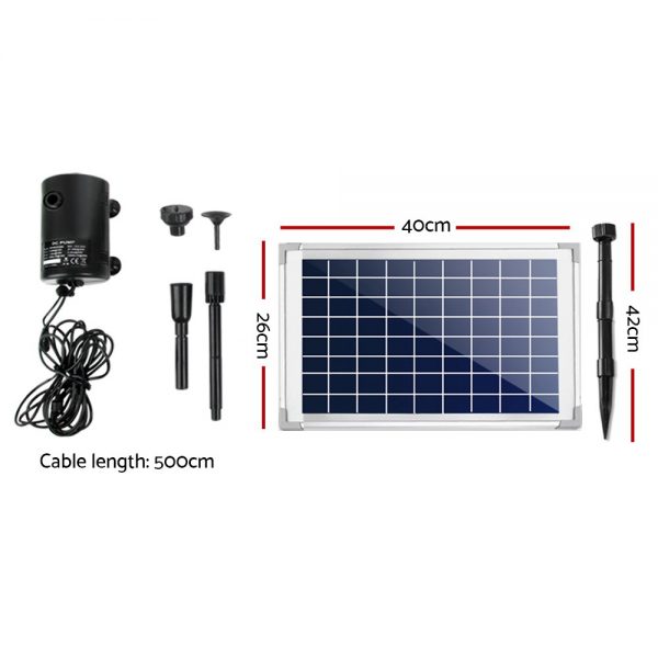 Gardeon 650L/H Submersible Fountain Pump with Solar Panel - Image 2