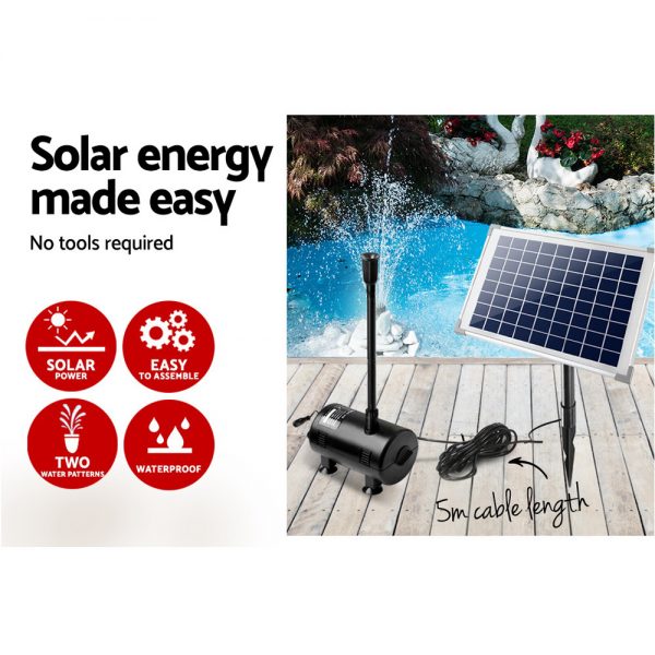 Gardeon 650L/H Submersible Fountain Pump with Solar Panel - Image 4