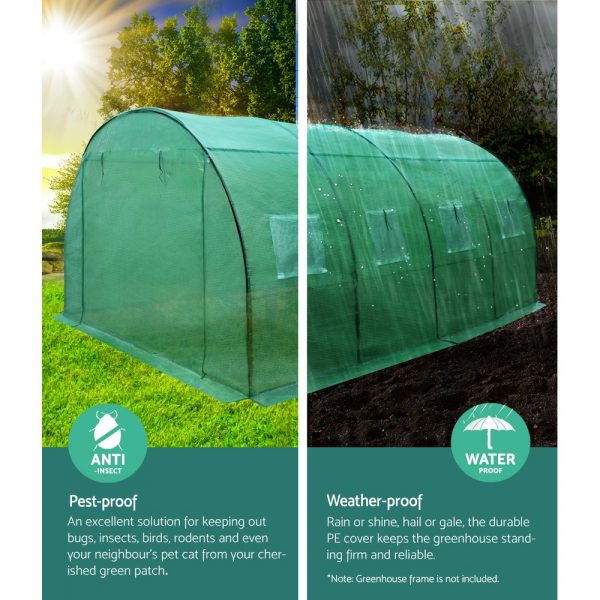 Greenfingers Greenhouse 4MX3MX2M Green House Replacement Cover Only Garden Shed - Image 4