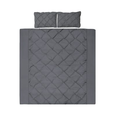 Giselle Bedding King Size Quilt Cover Set - Charcoal