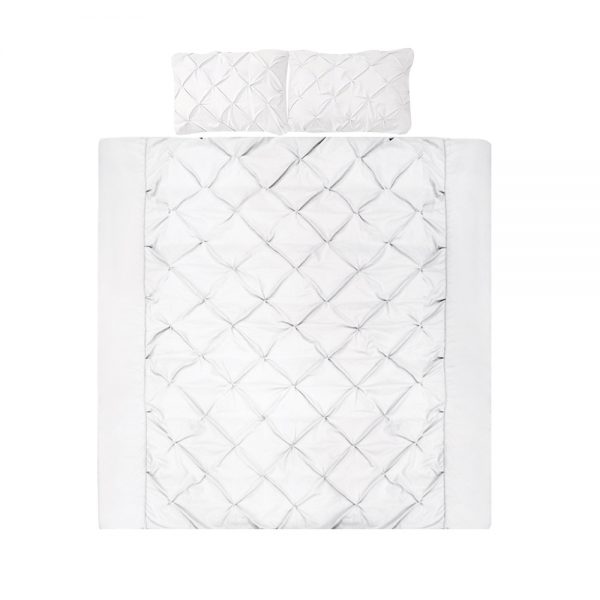 Giselle Bedding King Size Quilt Cover Set - White