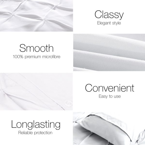 Giselle Bedding King Size Quilt Cover Set - White - Image 4