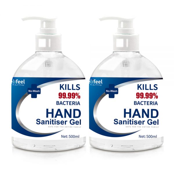 Relifeel Hand Sanitiser 1L 500mL x2 72% Alcohol Sanitizer Gel Instant Wash