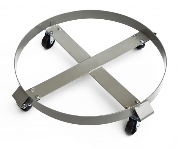 Drum Dolly 450kg 55 Gallon w Swivel Casters Heavy Duty Steel Frame Non Tipping