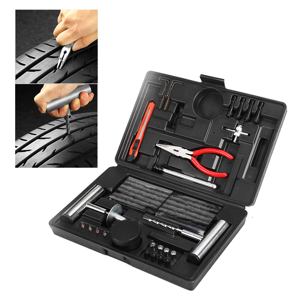 Tyre Repair Kit 67 pcs Emergency Tools Set Car Truck Trailers Motorcycle Bike