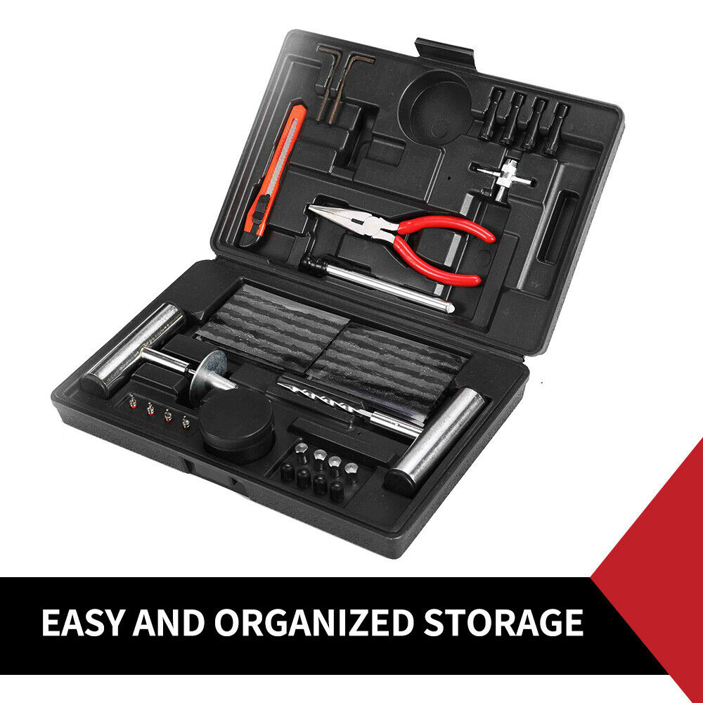 Tyre Repair Kit 67 pcs Emergency Tools Set Car Truck Trailers Motorcycle Bike - Image 2